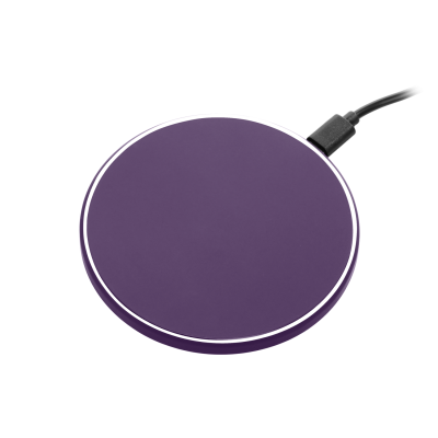 Беспроводное зарядное устройство с подсветкой 15W Auris, фиолетовое