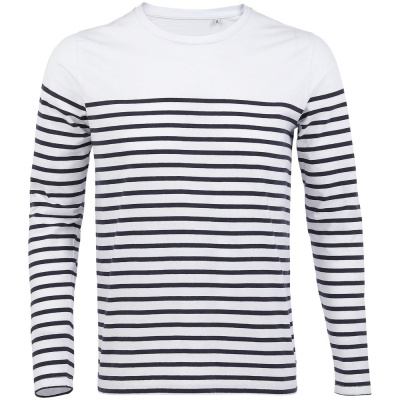 Футболка мужская с длинным рукавом Matelot LSL Men, белая с темно-синим, размер S