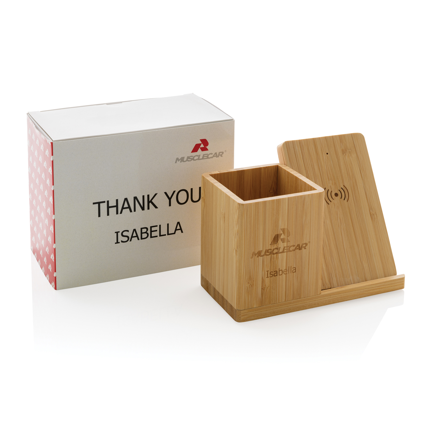 Беспроводная бамбуковая док-станция Calgary, 10 Вт Беспроводная бамбуковая док-станция Calgary, 10 Вт