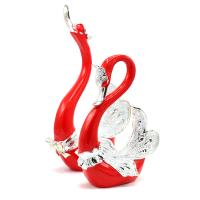 Набор статуэток &quot;Влюбленные лебеди&quot;, красные