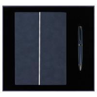 Набор подарочный Solution Prestige Duo, (Ежедневник в суперобложке Country Galaxy Nuba A5+, Ручка шариковая матовая Prime), синий