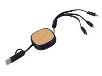 Универсальный кабель с ретрактором 3-в-1 Retrax Универсальный кабель с ретрактором 3-в-1 Retrax