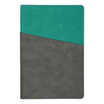 Ежедневник Flexy Smart Porta Nuba Latte A5, серый/бирюзовый, недатированный, в гибкой обложке