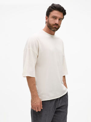 Футболка унисекс T1, молочно-белая, размер XS/S