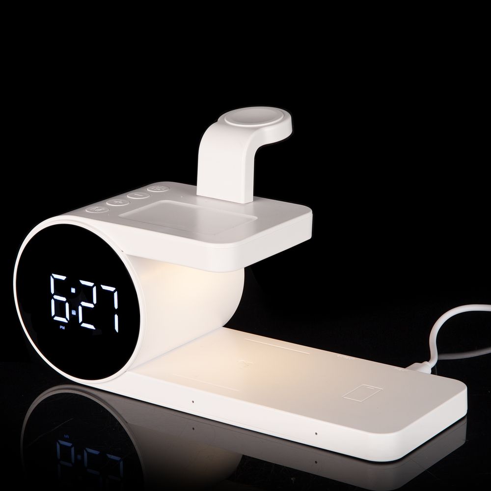 Станция беспроводной зарядки с часами fullStack Станция беспроводной зарядки с часами fullStack