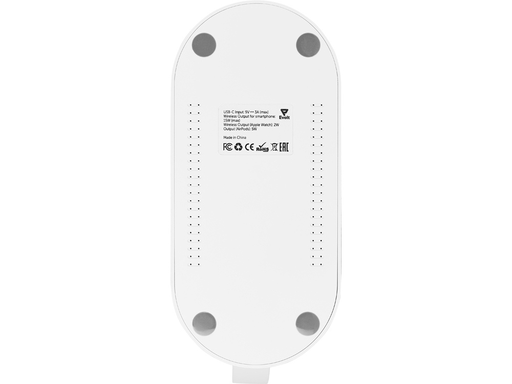 Беспроводная зарядная станция 4-в-1 «Portal» c лампой, 15 Вт (белый) Беспроводная зарядная станция 4-в-1 «Portal» c лампой, 15 Вт (белый)