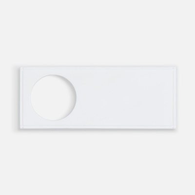 Лейбл из ПВХ с вырубкой «Круг», белый