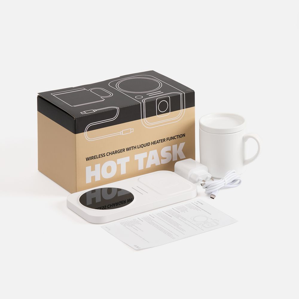 Беспроводное зарядное устройство с подогревом кружки Hot Task Беспроводное зарядное устройство с подогревом кружки Hot Task