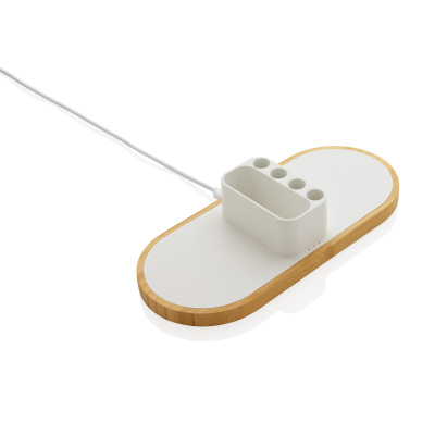 Док-станция Ontario 2-в-1 с органайзером из переработанного пластика RCS, 10 Вт Док-станция Ontario 2-в-1 с органайзером из переработанного пластика RCS, 10 Вт