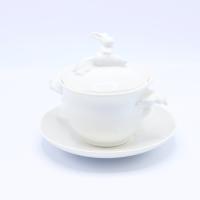 Бульонница &quot;Кролик - Везунчик&quot; с тарелкой, 425 мл, Белый