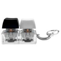 Брелок KeyDuo с LED подсветкой, чёрно-белый