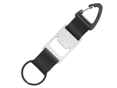 Брелок-ремувка с открывашкой и карабином Champion, черный