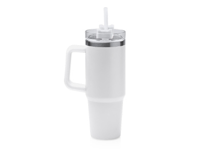 Термокружка Крэнстон с двойными стенками из переработанной нержавеющей стали, белый