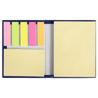 Набор цветных бумажных стикеров Stick and Smile в твердом переплете, 100 листов в блоке, размер 8*10,5*1,5 см, темно-синий