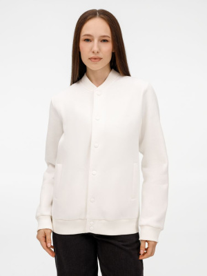 Бомбер унисекс AtmosWear, молочно-белый, размер S