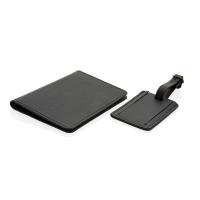 Обложка на паспорт с багажной биркой Swiss Peak из переработанного полиуретана GRS Обложка на паспорт с багажной биркой Swiss Peak из переработанного полиуретана GRS