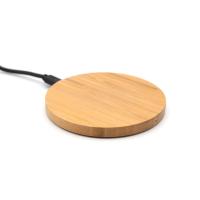 Беспроводное зарядное устройство Bamby 10W, натуральный Беспроводное зарядное устройство Bamby 10W, натуральный