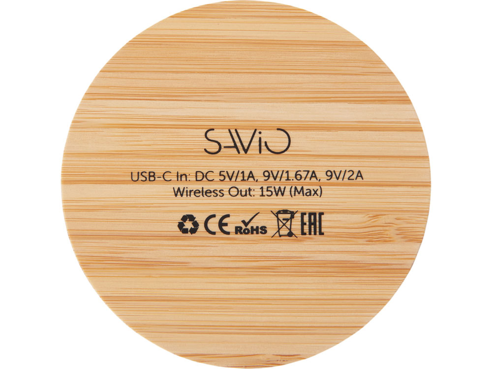 Беспроводное зарядное устройство с подсветкой лого Reedia S3, 15 Вт Беспроводное зарядное устройство с подсветкой лого Reedia S3, 15 Вт