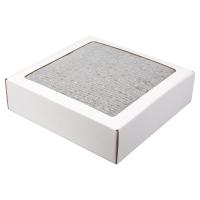 Плед акриловый Super Soft Care размер 120*160 см, темно- серый, плотность 550гр/м2, в подарочной белой крафтовой коробке с окошком