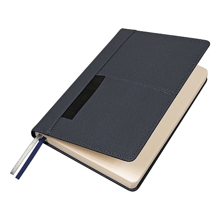 Ежедневник Smart Cardiff А5, серо-синий, недатированный, в твердой обложке с поролоном