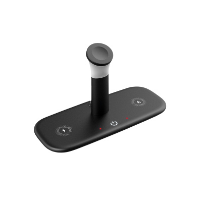 Настольная беспроводная (15W) зарядная станция "Bridge" для часов, наушников, смартфонов, с лампой Настольная беспроводная (15W) зарядная станция "Bridge" для часов, наушников, смартфонов, с лампой