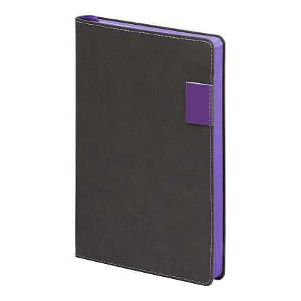 Ежедневник Flexy Freedom Latte А5, недатированный, в гибкой обложке серый/фиолетовый