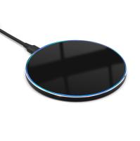 Беспроводное зарядное устройство Gravy с подсветкой и гравировкой 15W, черный Беспроводное зарядное устройство Gravy с подсветкой и гравировкой 15W, черный