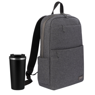 Подарочный набор Palermo, Forst, серый/черный (рюкзак, термокружка) Подарочный набор Palermo, Forst, серый/черный (рюкзак, термокружка)