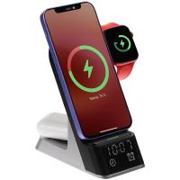 Зарядная станция с часами E-Store для смартфона, часов и наушников Зарядная станция с часами E-Store для смартфона, часов и наушников