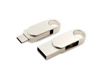 USB 3.0- флешка Uranium на 256 Гб с поворотным механизмом и дополнительным разъемом Type-C