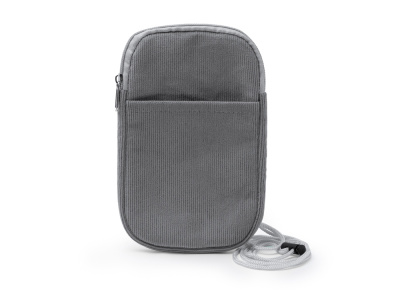 Сумка для мобильного телефона BUSNIX из вельветовой ткани, серый