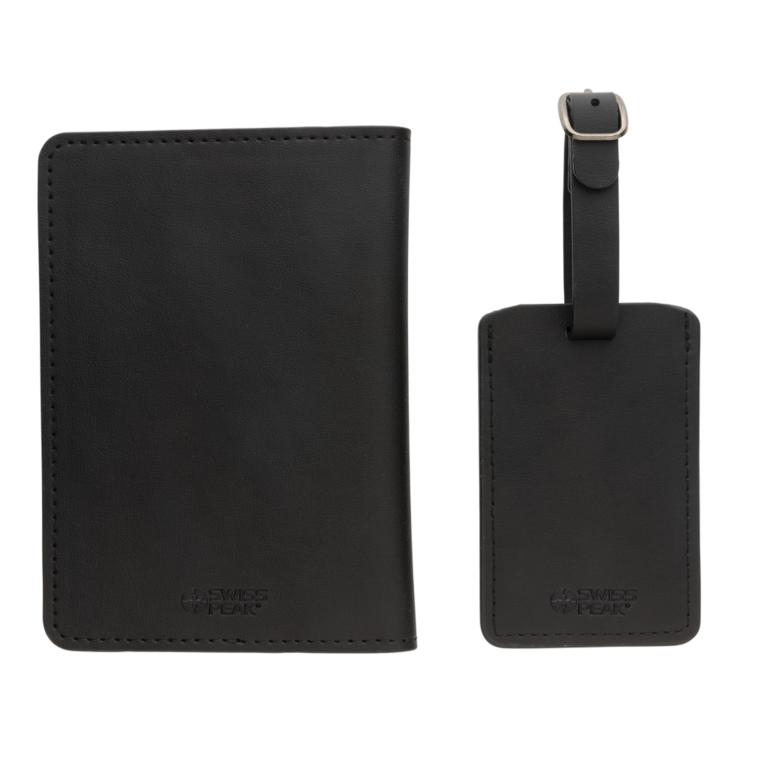 Обложка на паспорт с багажной биркой Swiss Peak из переработанного полиуретана GRS Обложка на паспорт с багажной биркой Swiss Peak из переработанного полиуретана GRS