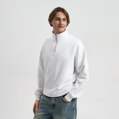 Толстовка на молнии унисекс Флоу (Flow), белая, размер XL/2XL