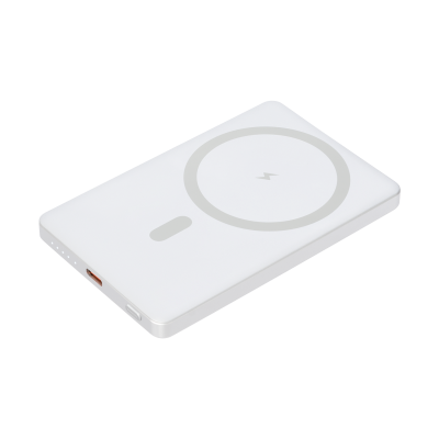 Внешний аккумулятор Atlantis PD 5000mAh с функцией беспроводной зарядки 15W, серебряный