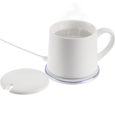 Кружка с подогревом и беспроводной зарядкой dualBase ver. 2.0 Matt, белая Кружка с подогревом и беспроводной зарядкой dualBase ver. 2.0 Matt, белая