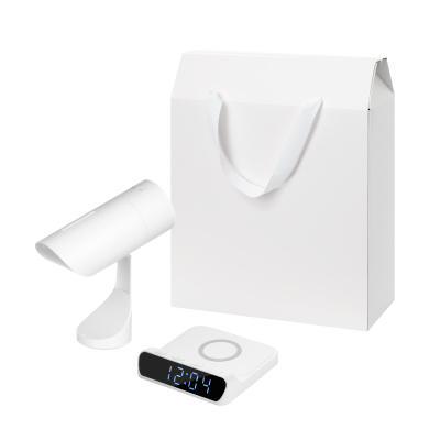 Подарочный набор Prisma, Rigel, белый (увлажнитель воздуха, зарядное устройство)