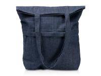 Сумка из переработанной джинсовой ткани Кирк с передним карманом на молнии