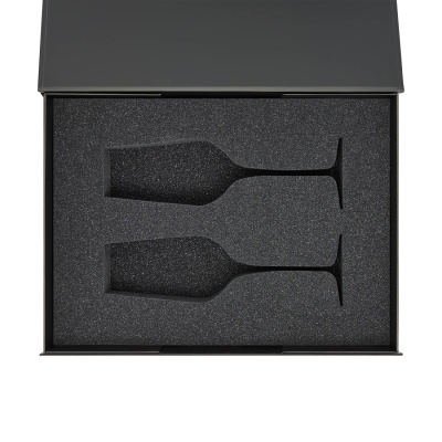 Ложемент под 2 бокала для шампанского (рифленое стекло) в среднюю коробку-трансформер (арт. 695721)