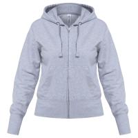 Толстовка женская Hooded Full Zip серый меланж