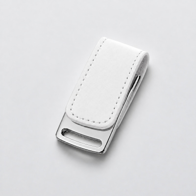 Флеш-карта USB 2.0 16 Gb с магнитным замком Vigo, белый/серебристый