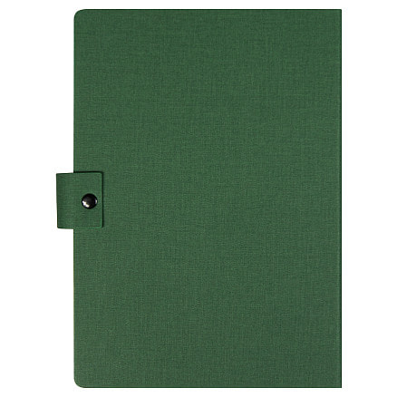 Блокнот А5 Tasmania, в твердой обложке со стикерами в линейку, зеленый