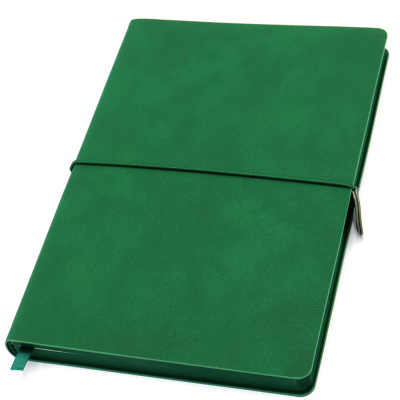 Ежедневник A5 недатированный Massimo в мягком переплёте, темно-зеленый