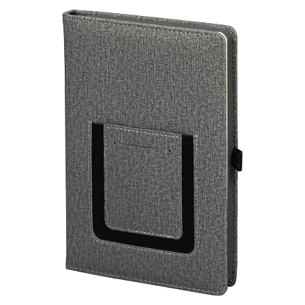 Ежедневник Smart Wallet Cambric A5, серый, недатированный, в твердой обложке с поролоном