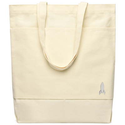 Сумка для покупок JETTA 325 г/м² с шильдом - ракета, натуральный