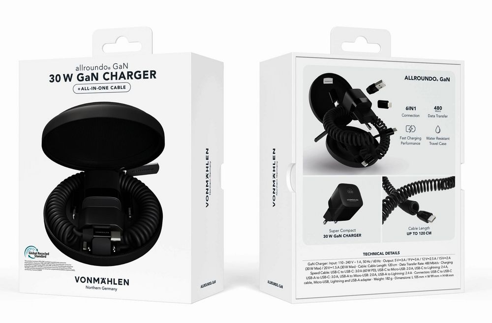 Зарядное устройство Vonmahlen Allroundo GaN Зарядное устройство Vonmahlen Allroundo GaN