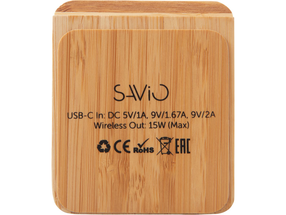 Беспроводное зарядное устройство 2-в-1 с подсветкой лого Reedia S4, 15 Вт Беспроводное зарядное устройство 2-в-1 с подсветкой лого Reedia S4, 15 Вт