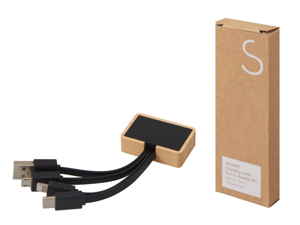 Кабель 3-в-1 с подсветкой лого Reedia S6 Кабель 3-в-1 с подсветкой лого Reedia S6