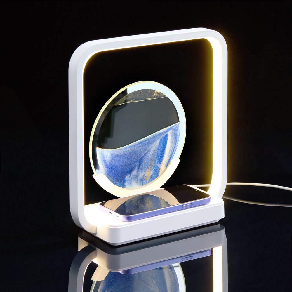 Интерьерный светильник с беспроводной зарядкой Sandflow Интерьерный светильник с беспроводной зарядкой Sandflow