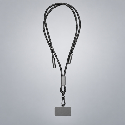 Шнурок-держатель для телефона с зарядным кабелем USB-C на USB-C/Lightning Lany Eco Charge, серый