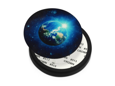 Беспроводное зарядное устройство Sketch с полноцветной печатью, черный Беспроводное зарядное устройство Sketch с полноцветной печатью, черный